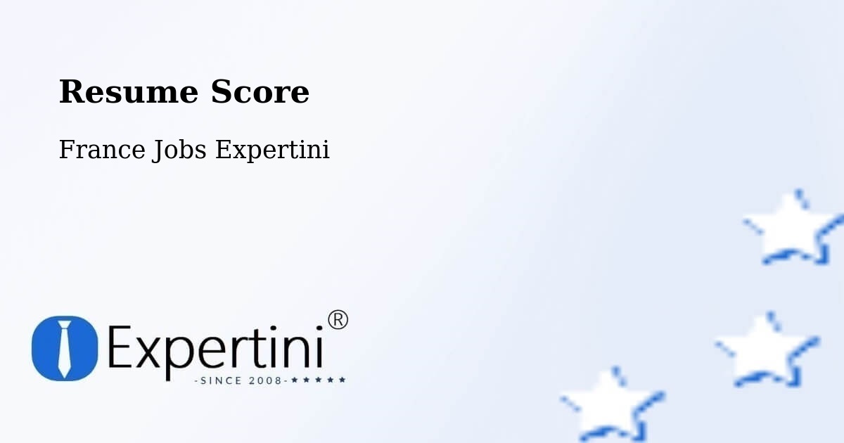 Resume Score & Job Description Match Tool – Clisson - France Jobs Expertini
